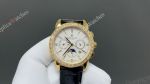 Patek Philippe Complications Swiss 9100 Movement 316L Steel YG Case White/Yellow Face Watch 42mm 